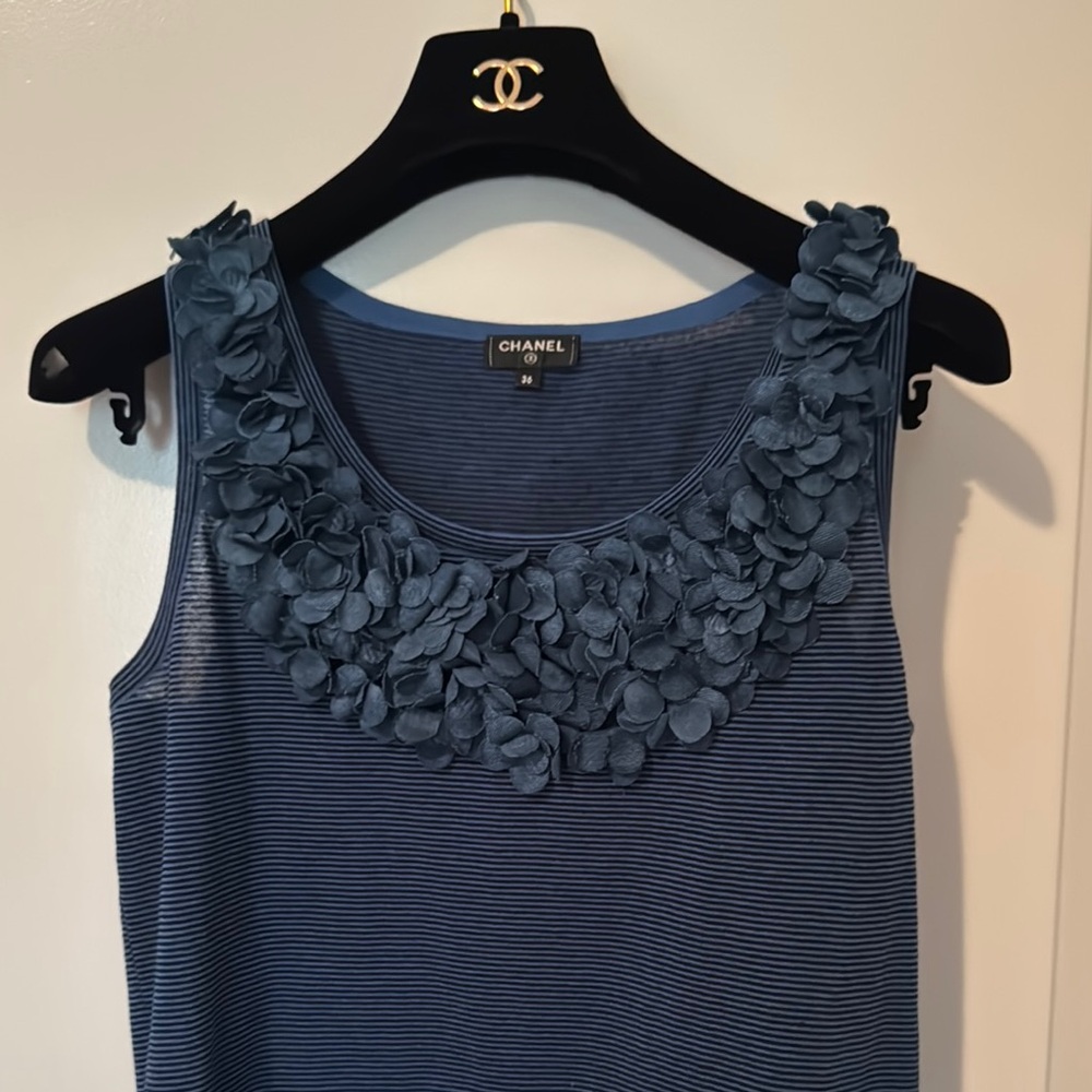 Pre-owned Authentic Chanel cotton/linen top size EU 36